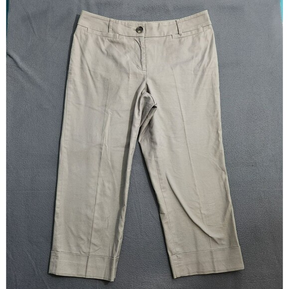 Ann Taylor Women 10 Brown Signature Cuffed Pants - Picture 1 of 10